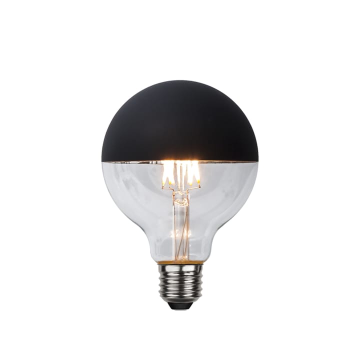 Glob LED Leuchtmittel - Klar, oben verspiegelt schwarz, e27, 2,8w e27, 4w - Globen Lighting