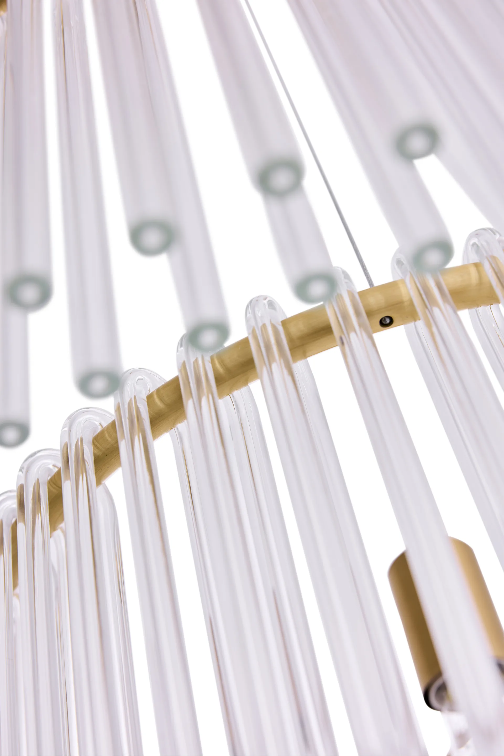 Hook 60 Pendelleuchte, Klar gebürstetes Messing Globen Lighting