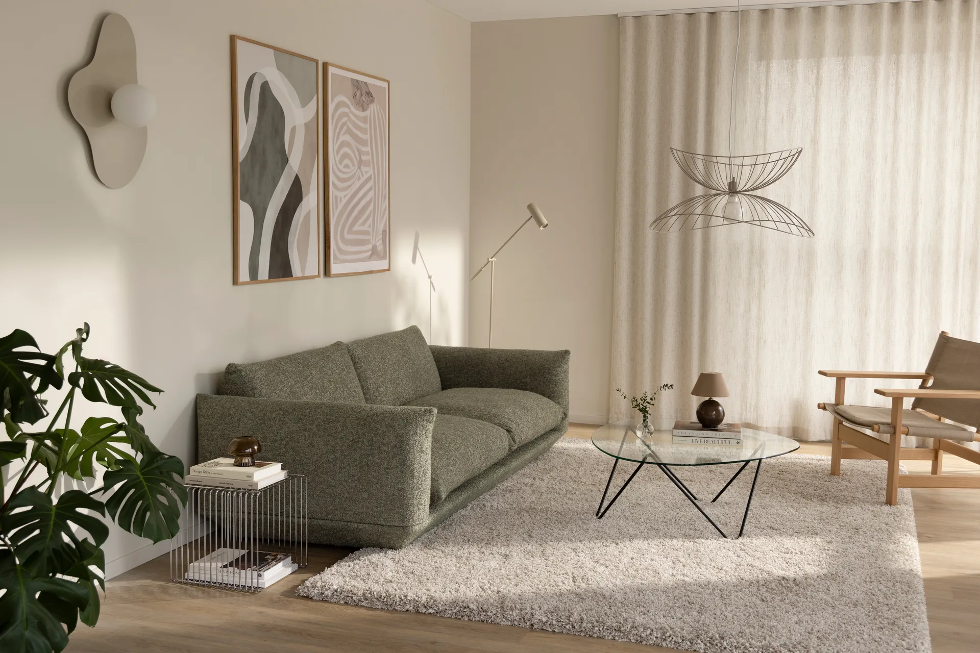 Iris 16 tragbare Tischlampe, Mocha Globen Lighting