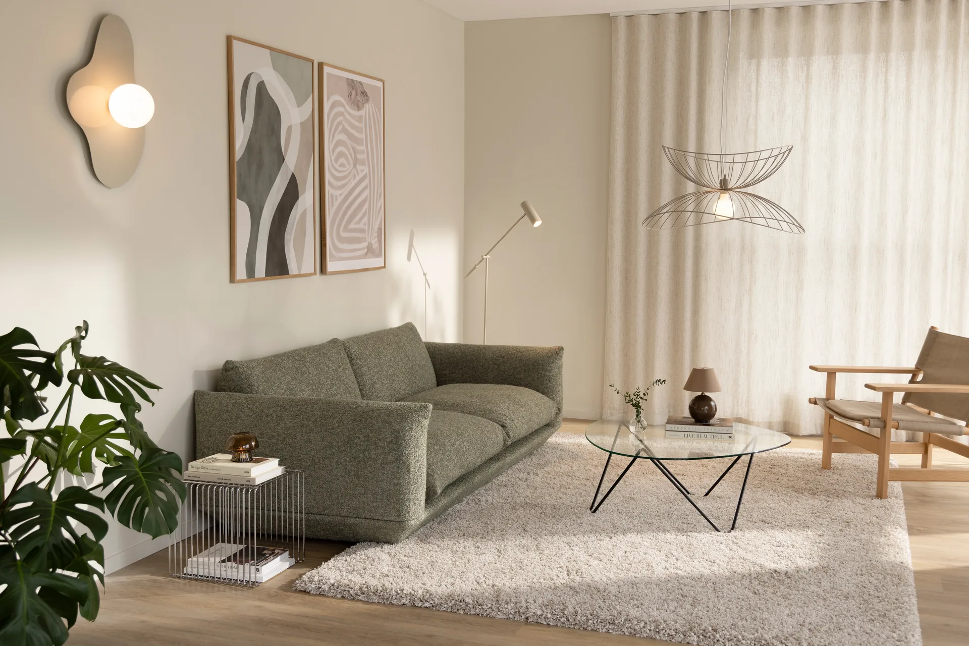 Iris 16 tragbare Tischlampe, Mocha Globen Lighting