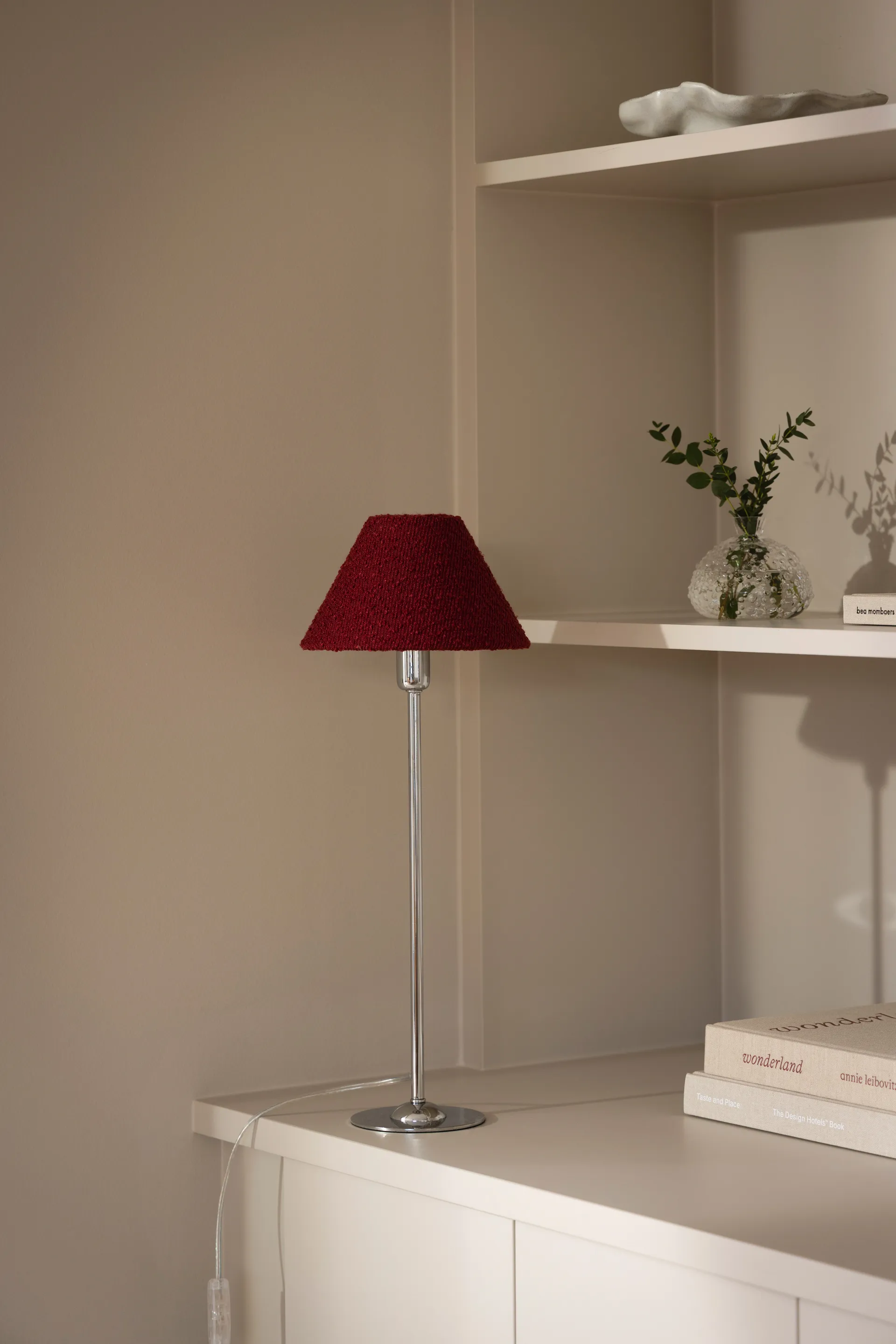 Iris 20 Lampenschirm, Bouclé burgunder Globen Lighting