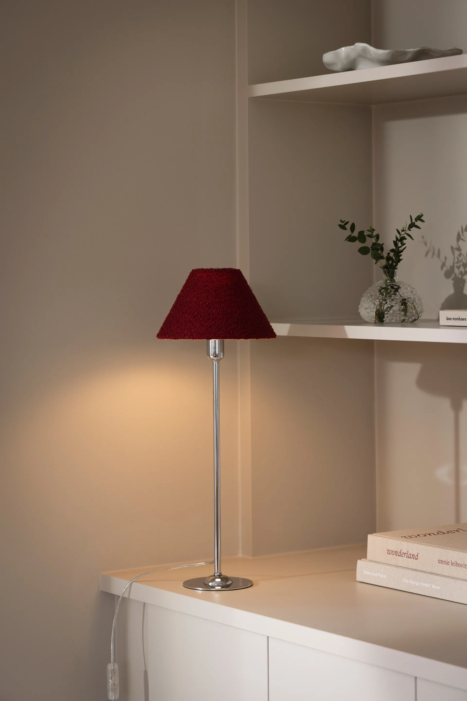 Iris 20 Lampenschirm, Bouclé burgunder Globen Lighting