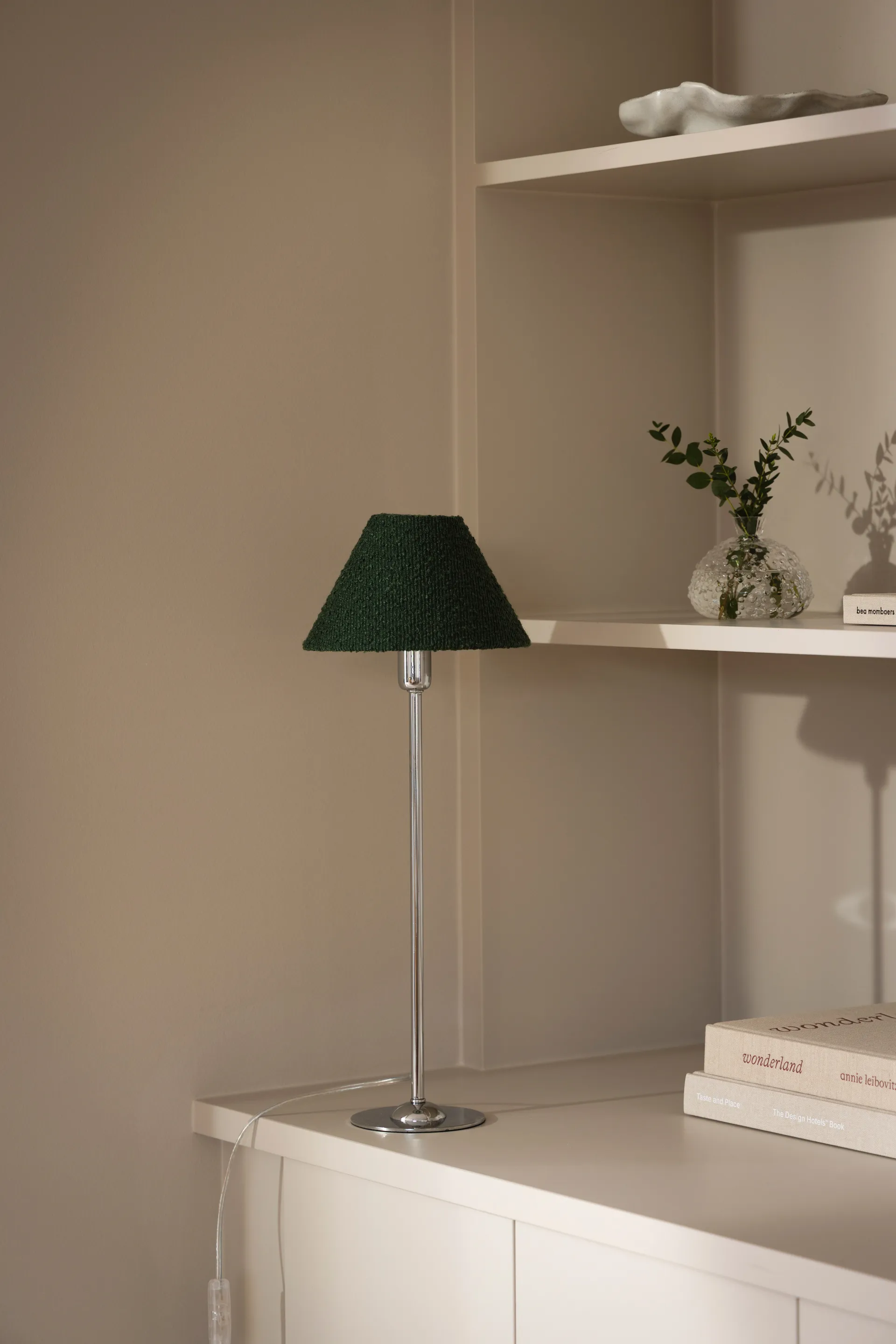 Iris 20 Lampenschirm, Bouclé moosgrün Globen Lighting