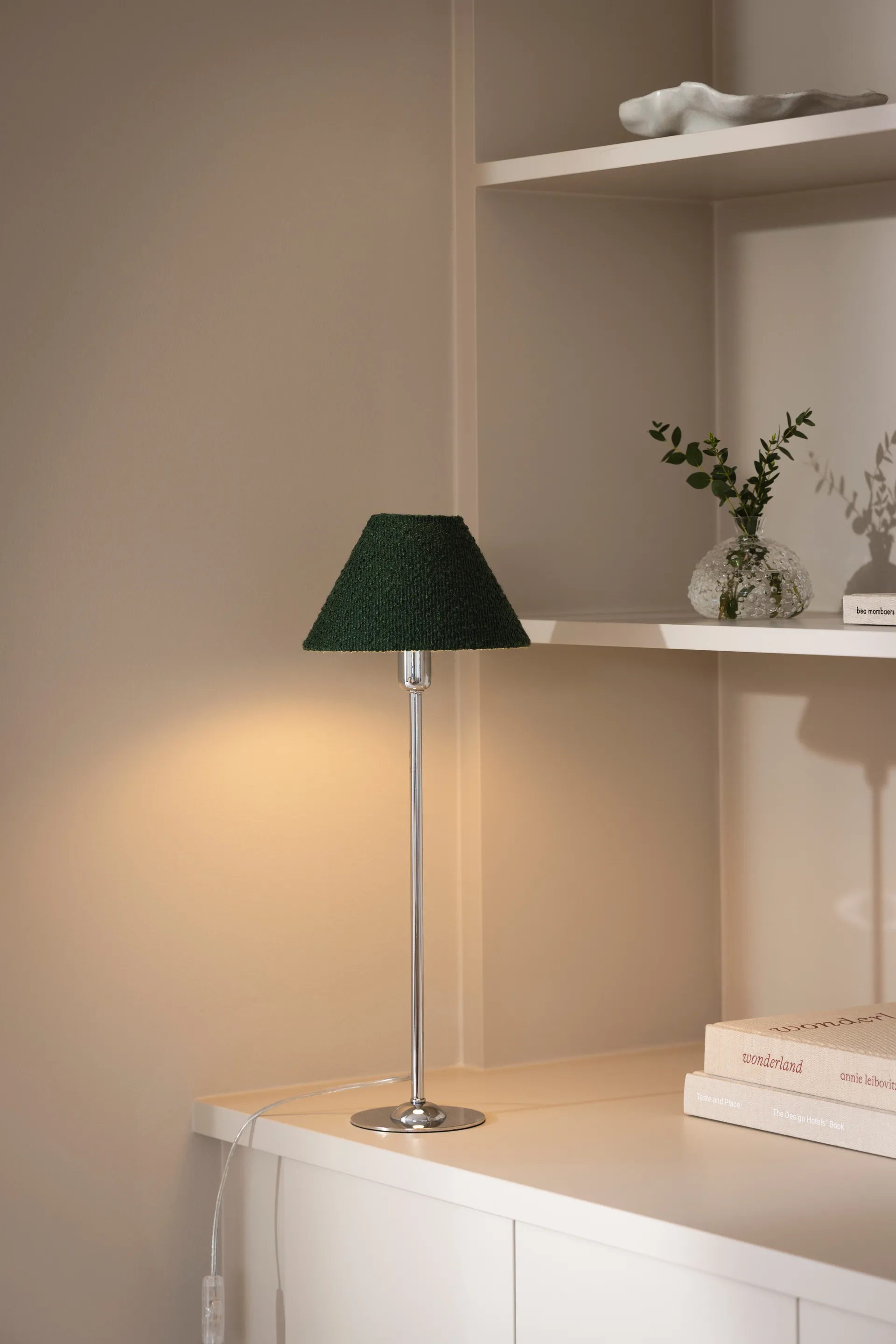 Iris 20 Lampenschirm, Bouclé moosgrün Globen Lighting