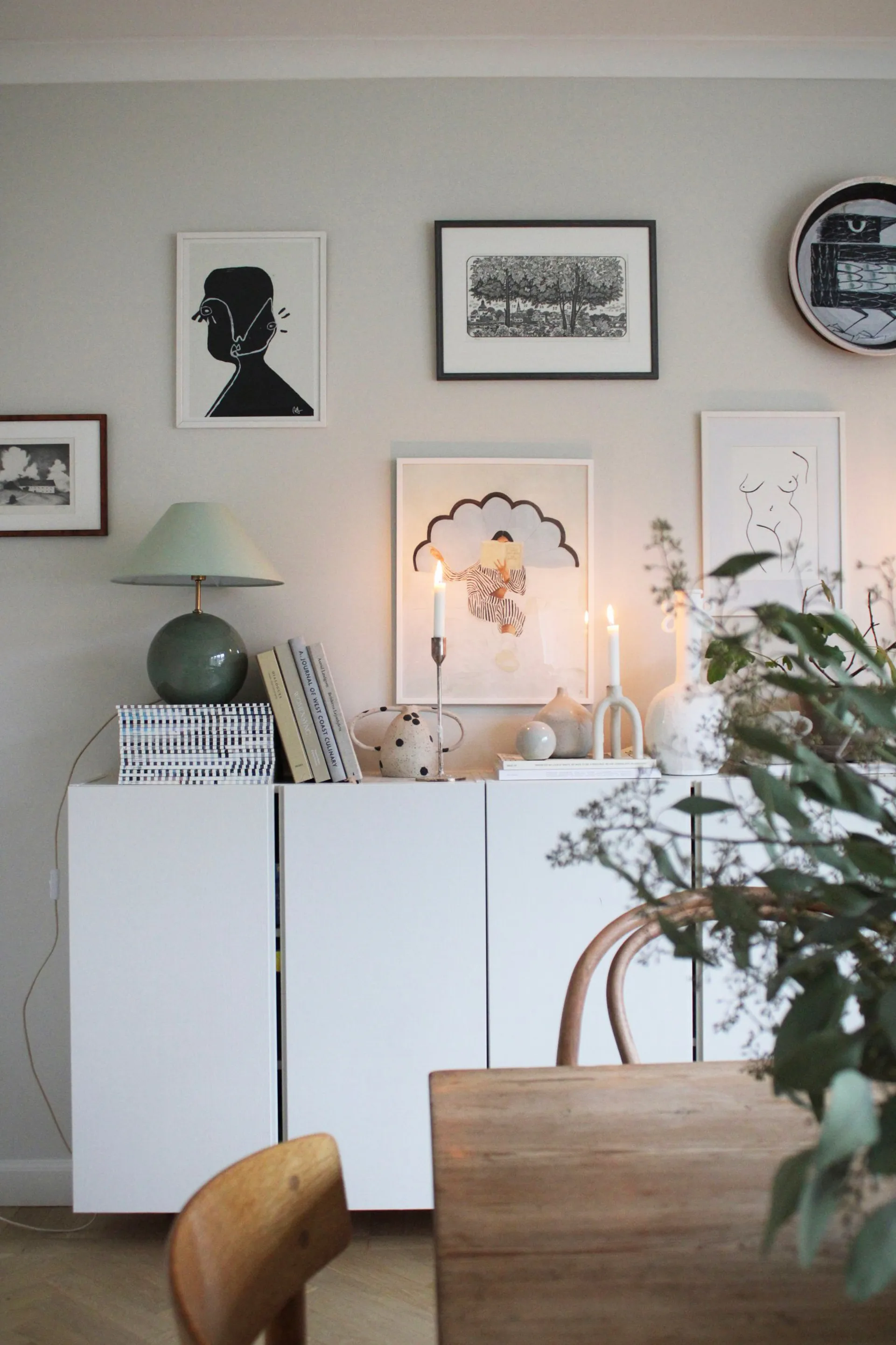 Iris 35 Tischleuchte 39 cm, grün Globen Lighting