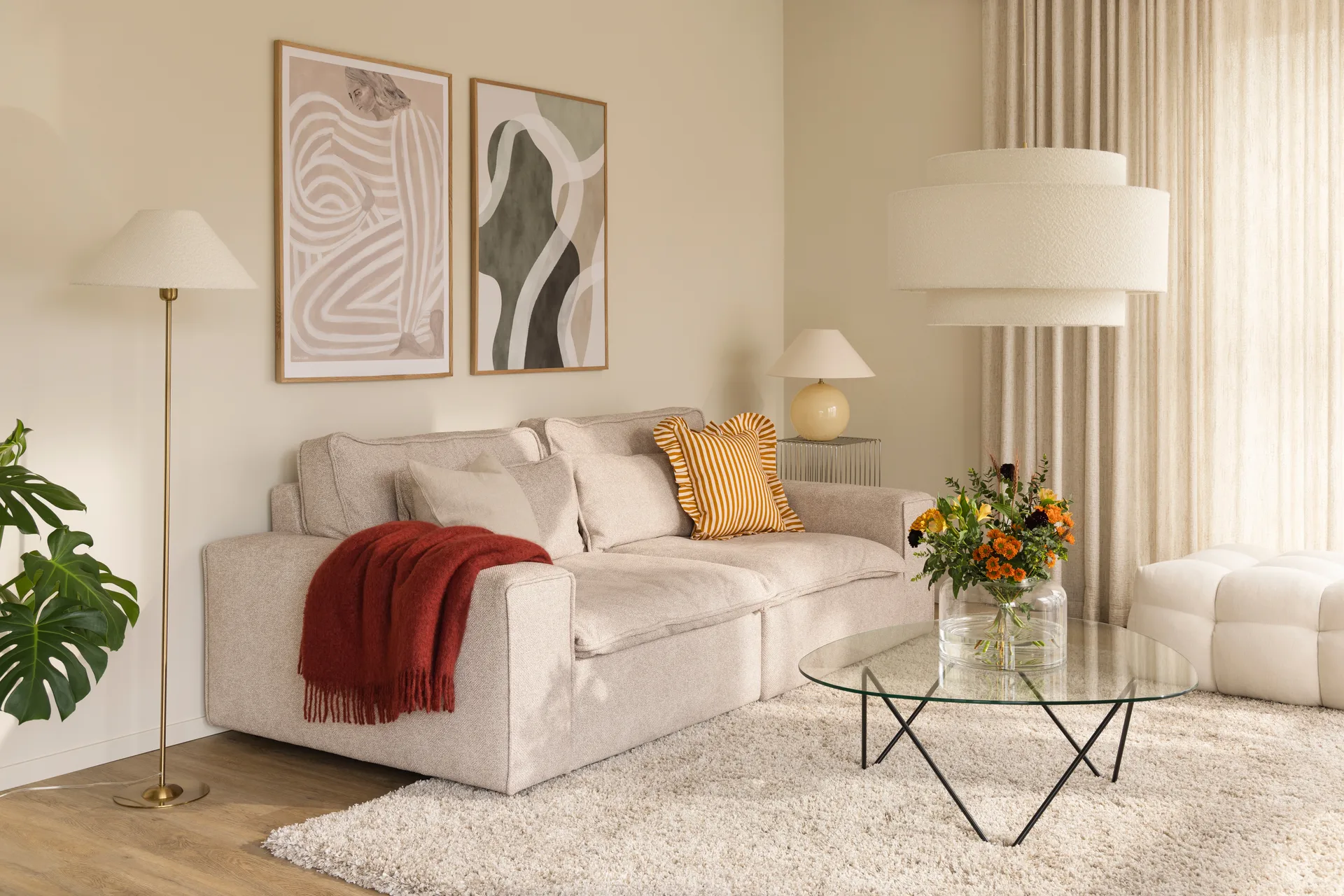 Iris 45 Tischlampe, Weiß Globen Lighting