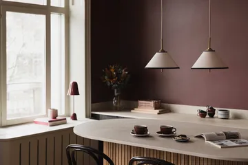 Iris Pendelleuchte 25 - Creme-Schwarz (Weiß-goldfarben) - Globen Lighting