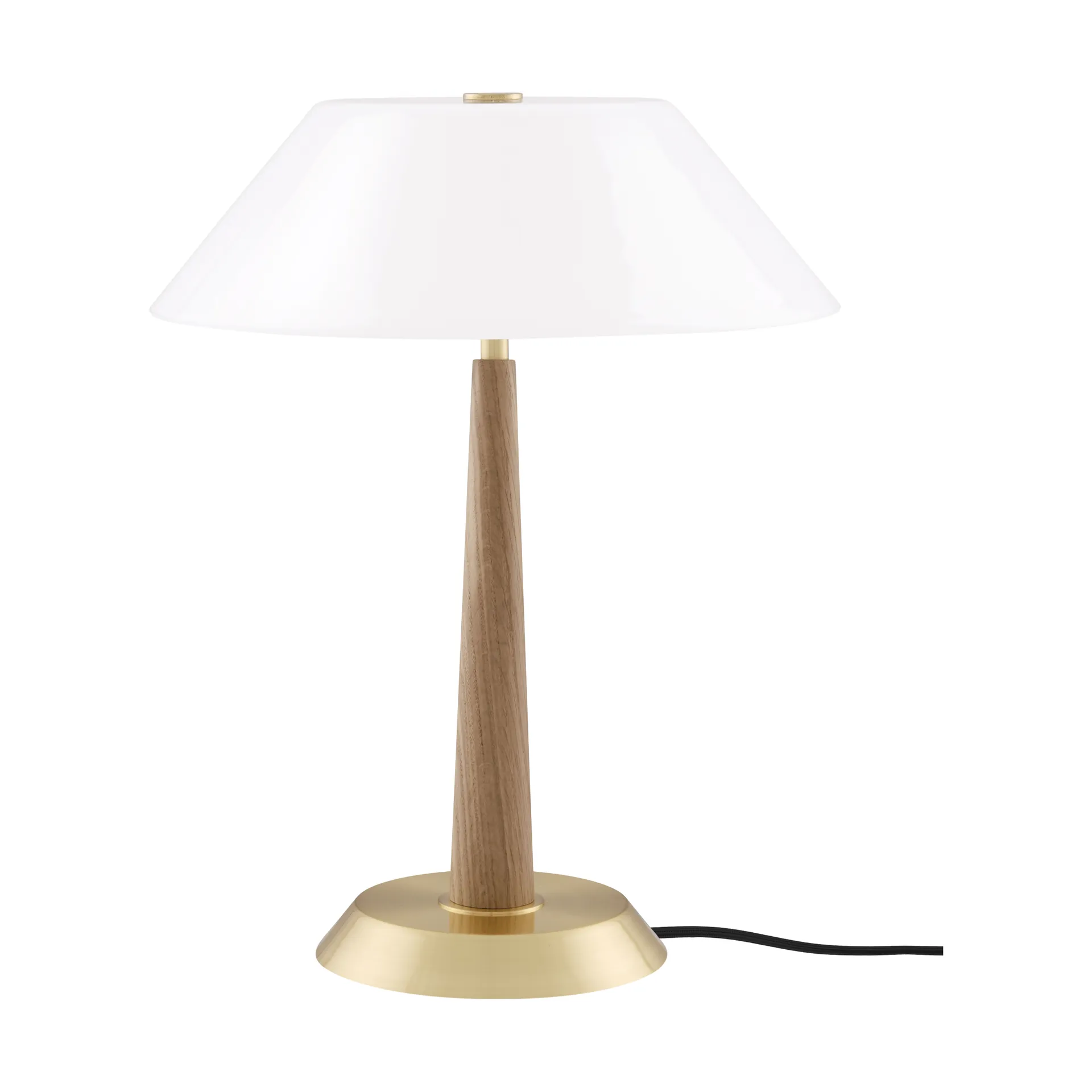 Ligna Tischleuchte, Eiche-Rohmessing, Ø29x39,2 cm Globen Lighting