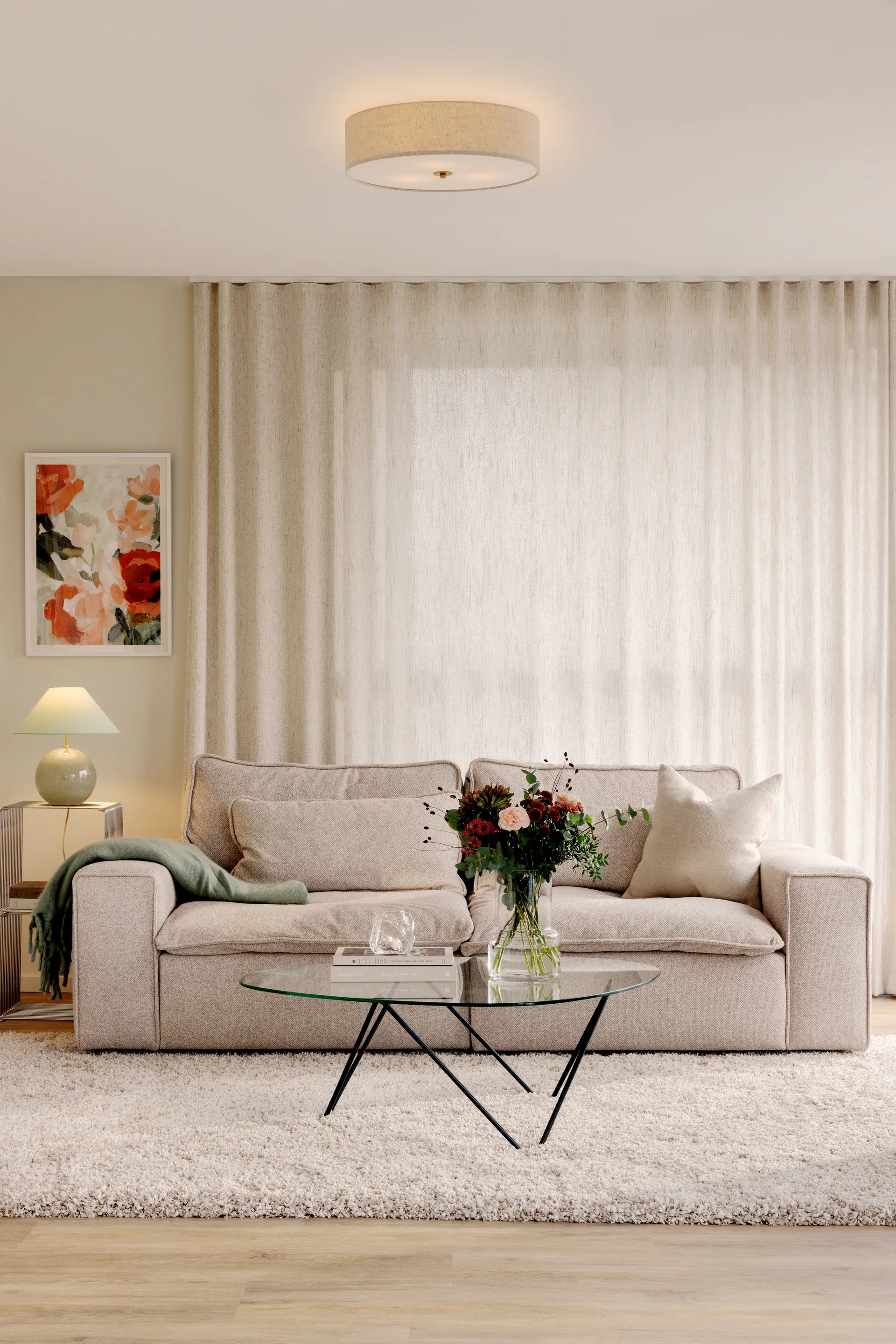 Noah 35 Deckenleuchte, Beige Globen Lighting