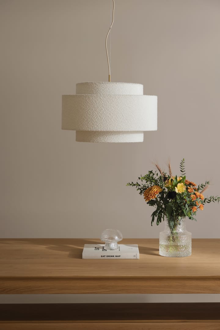 Noah Pendelleuchte Ø50 cm, Bouclé weiß Globen Lighting