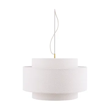 Noah Pendelleuchte Ø70 cm - Bouclé weiß - Globen Lighting