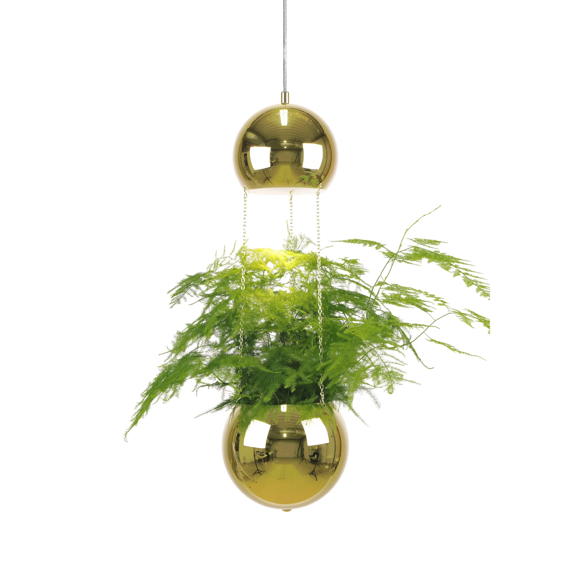 Planter Pendelleuchte, Messing Globen Lighting