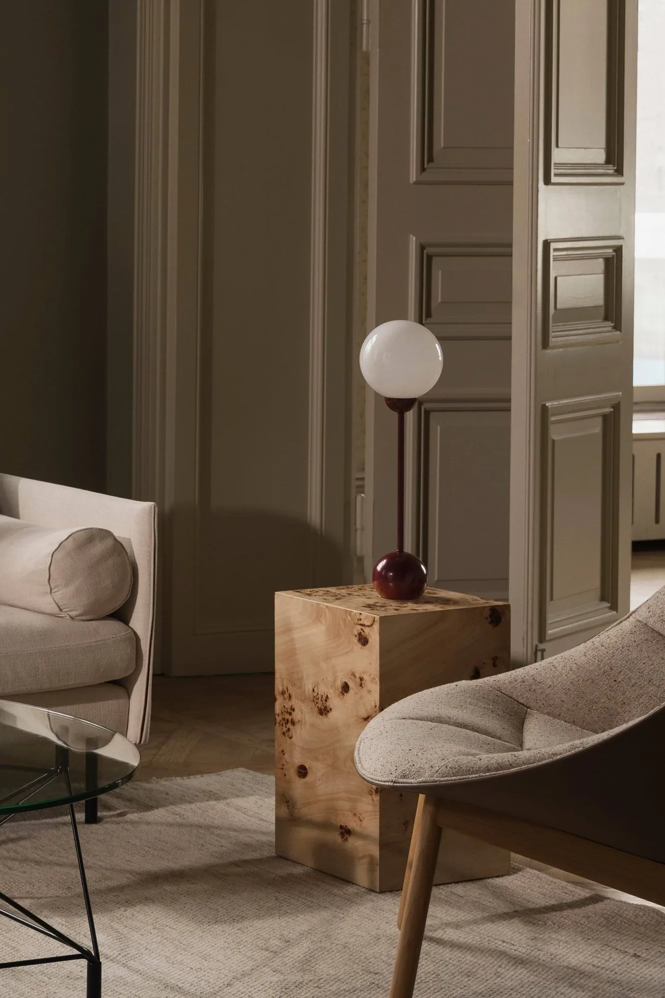Ripley Tischleuchte, Burgundy (Rot), 52 cm Globen Lighting