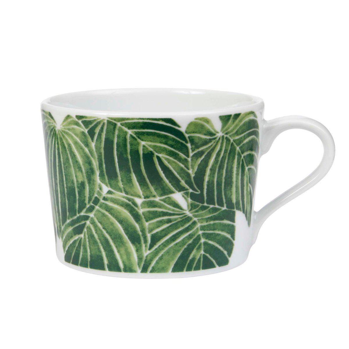 Götefors Porslin Botanica Tasse mit Henkel grün Funkia