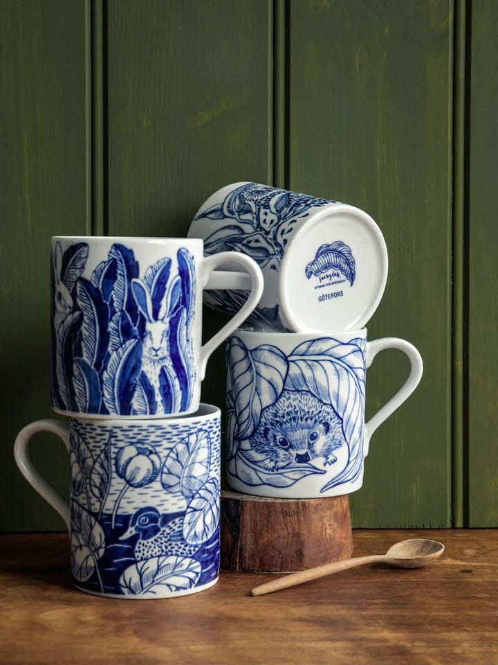 Hedgehogs awakening Tasse 35cl, Blau Götefors Porslin