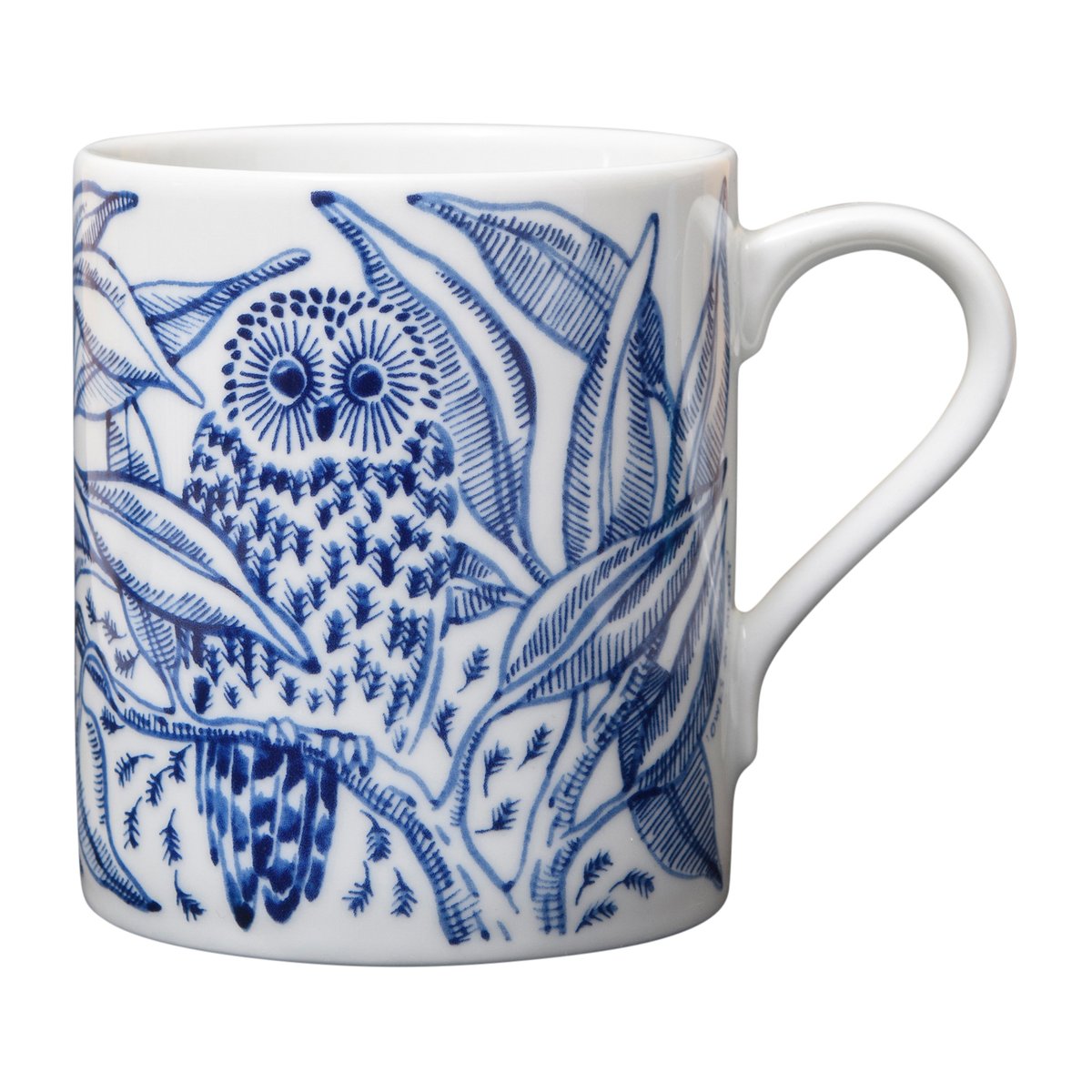 Götefors Porslin Owls at night Tasse 35cl Blau
