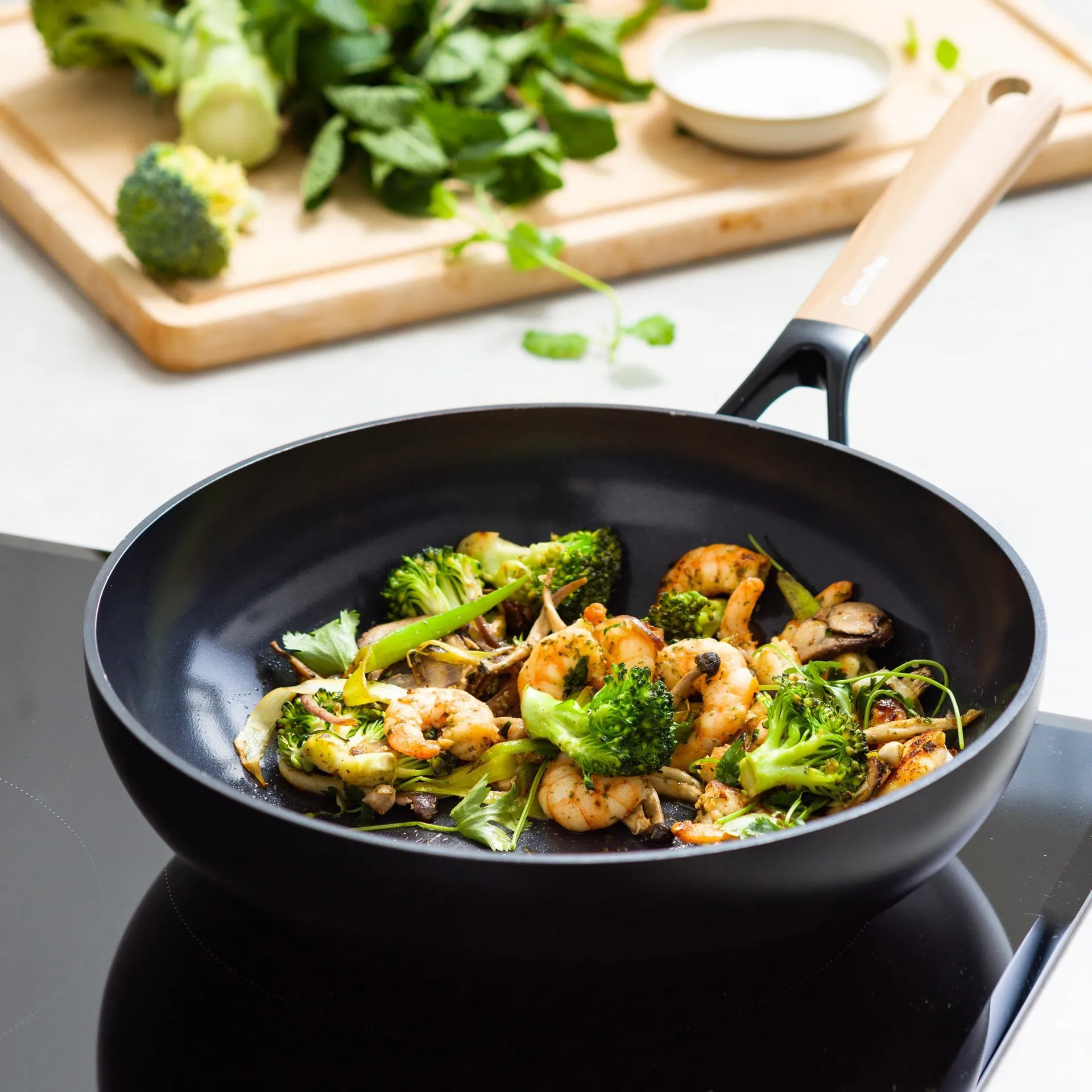 Eco Smartshape Wokpfanne 28 cm, Light wood GreenPan