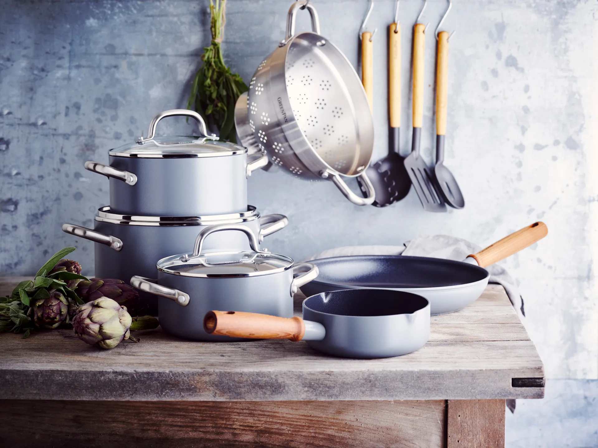 Mayflower Pro Set aus Kasserolle und Bratpfanne, 13 Teile GreenPan