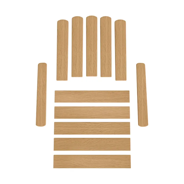 A2 Holzset - Eiche unbehandelt, 45 cm (1964-) - Grythyttan Stålmöbler