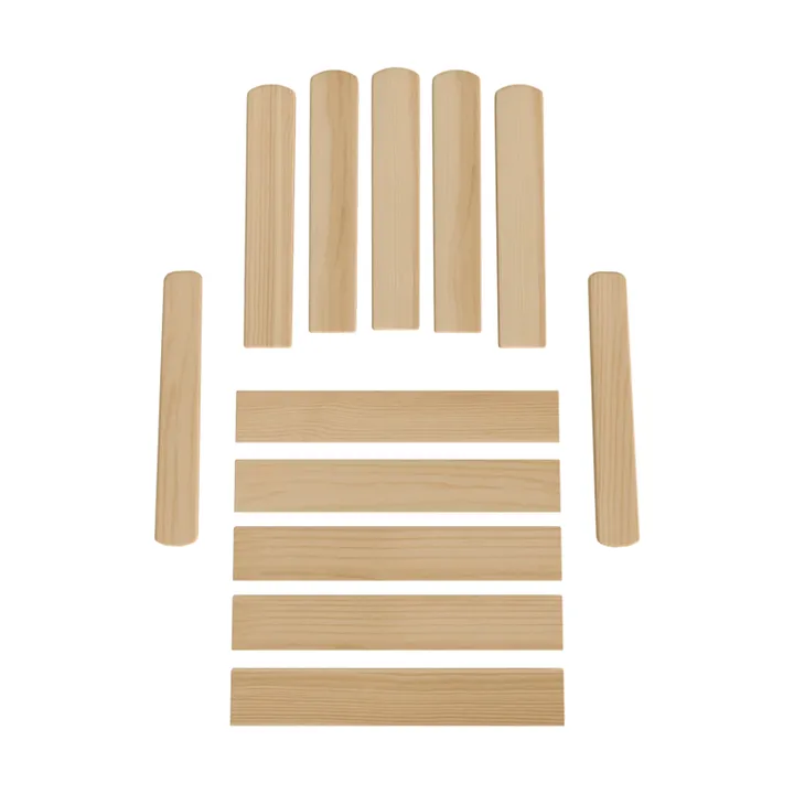 A2 Holzset - Fichte 45 cm (1964-) - Grythyttan Stålmöbler