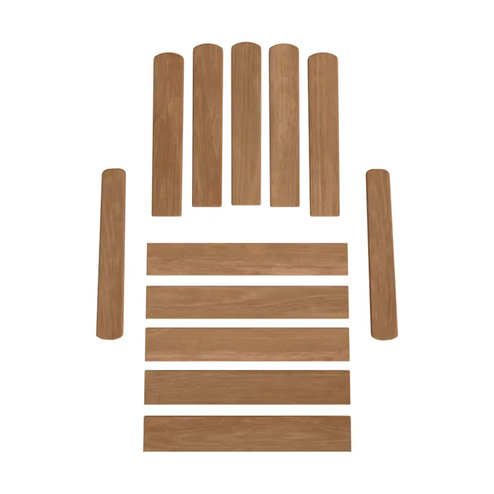 A2 Holzset - Teak 45 cm (1964-) - Grythyttan Stålmöbler