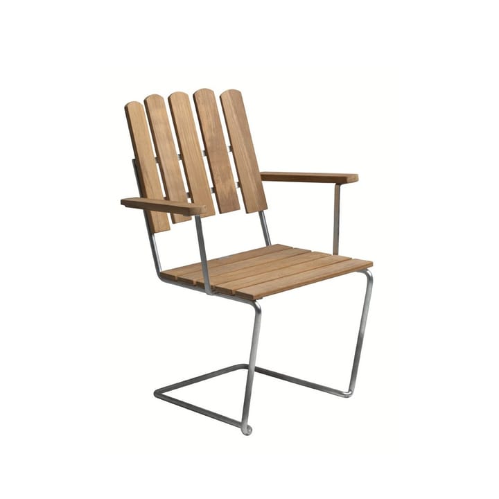 A2 Sessel - Teak-Gestell warmverzinkt - Grythyttan Stålmöbler