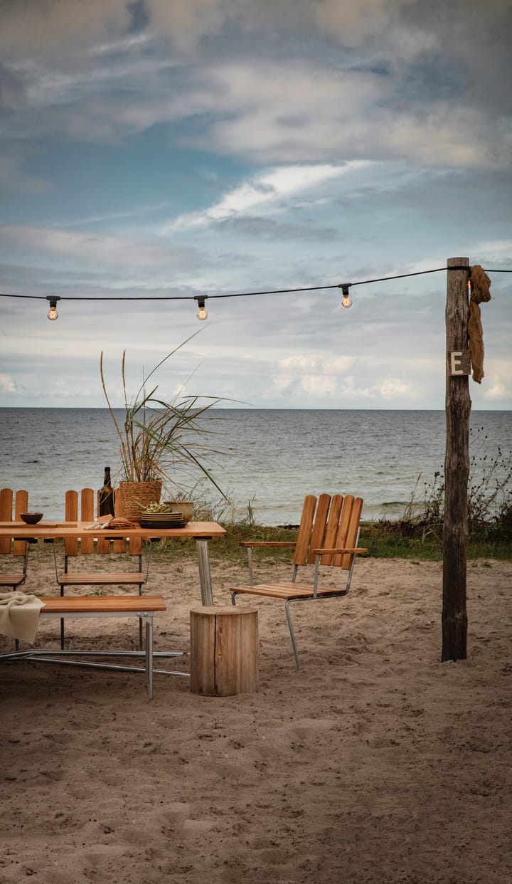 A2 Sessel - Teak-Gestell warmverzinkt - Grythyttan Stålmöbler