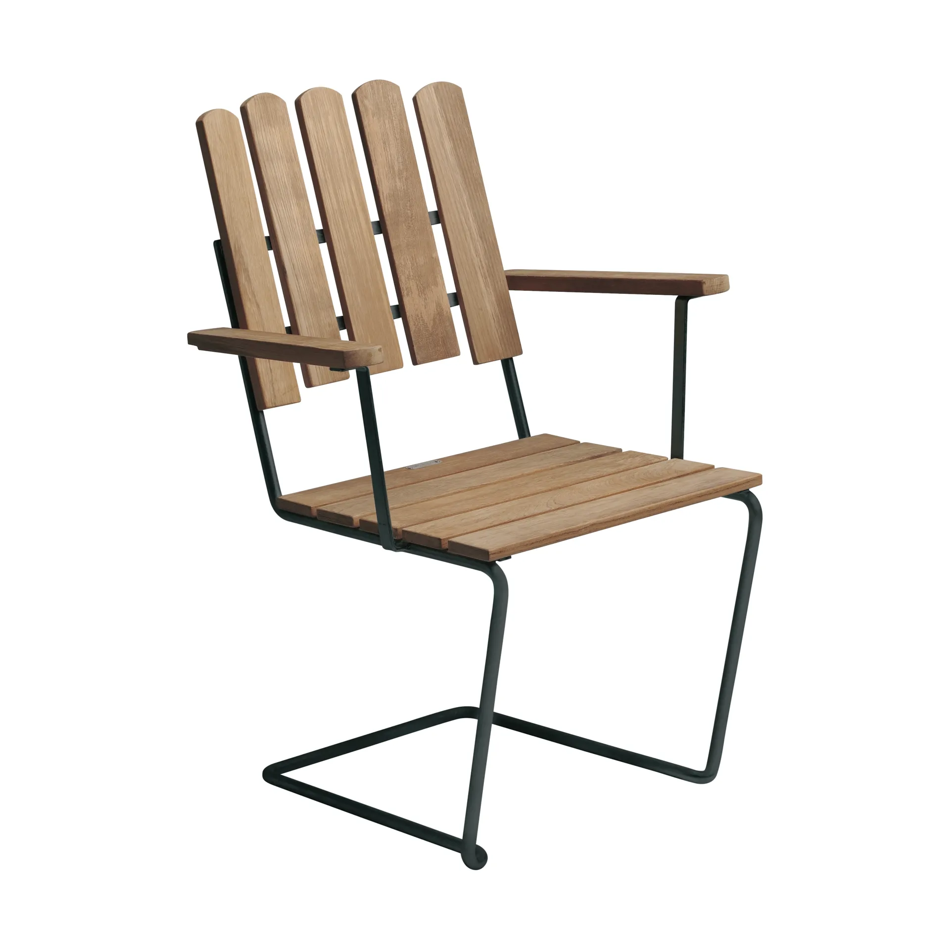 A2 Sessel, Teak unbehandelt-Schwarz Grythyttan Stålmöbler
