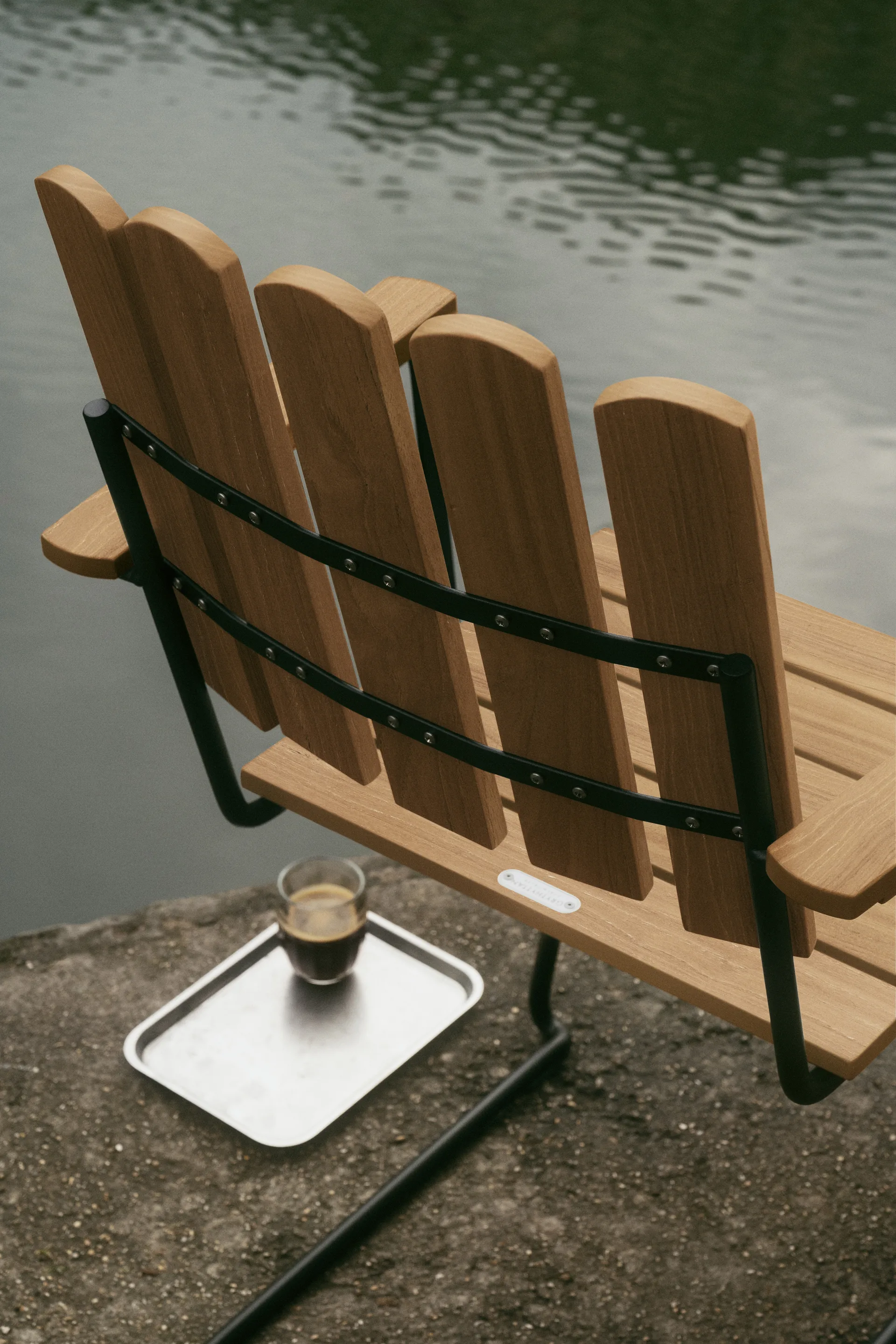 A2 Sessel, Teak unbehandelt-Schwarz Grythyttan Stålmöbler