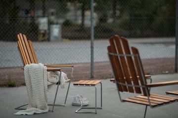 A3 Tisch/Fußhocker - Teak-Gestell warmverzinkt - Grythyttan Stålmöbler