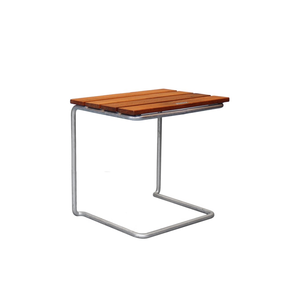 Grythyttan Stålmöbler A3 Tisch/Fußhocker Teak-Gestell warmverzinkt