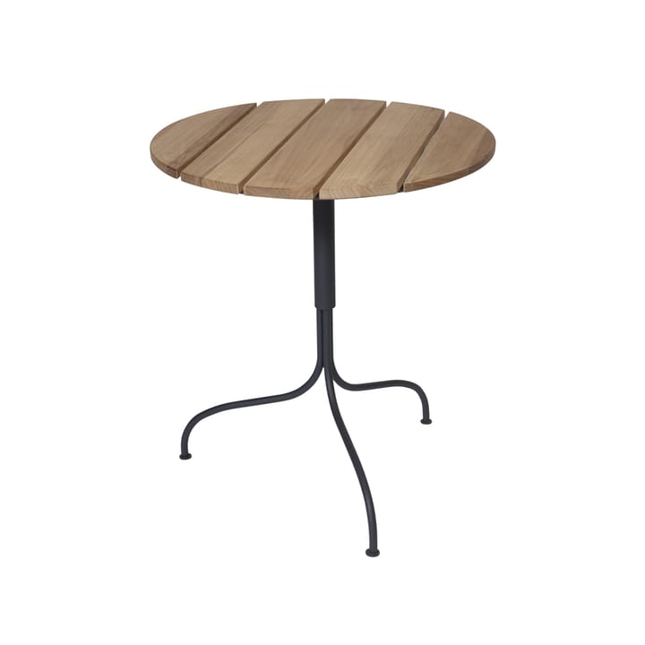 Akleja Tisch Ø65cm - Teak-Gestell dunkelgrau - Grythyttan Stålmöbler