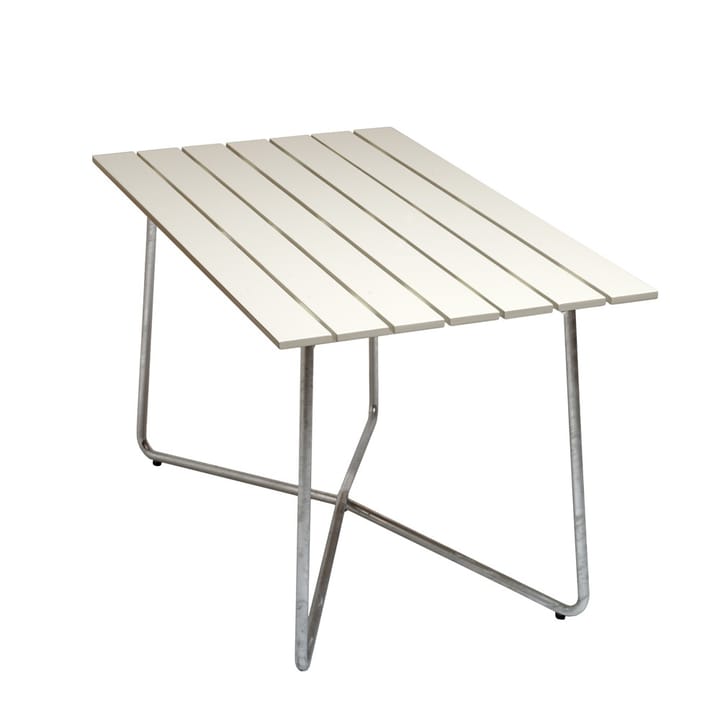 B25A Tisch - Eiche weiß lackiert, warmverzinkt - Grythyttan Stålmöbler