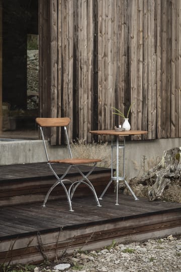 Biergarten Dreibeintisch - Teak-Gestell warmverzinkt - Grythyttan Stålmöbler