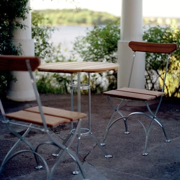 Biergarten Dreibeintisch - Teak-Gestell warmverzinkt - Grythyttan Stålmöbler