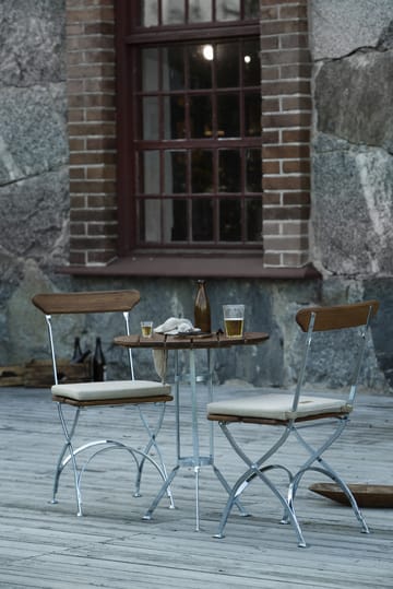Biergarten-Stuhl - Teak-Gestell warmverzinkt - Grythyttan Stålmöbler