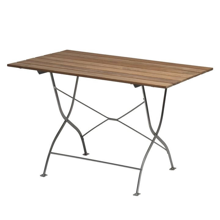 Biergarten-Tisch - Teak-Gestell warmverzinkt - Grythyttan Stålmöbler