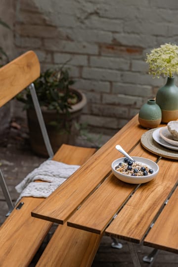Biergarten-Tisch - Teak-Gestell warmverzinkt - Grythyttan Stålmöbler