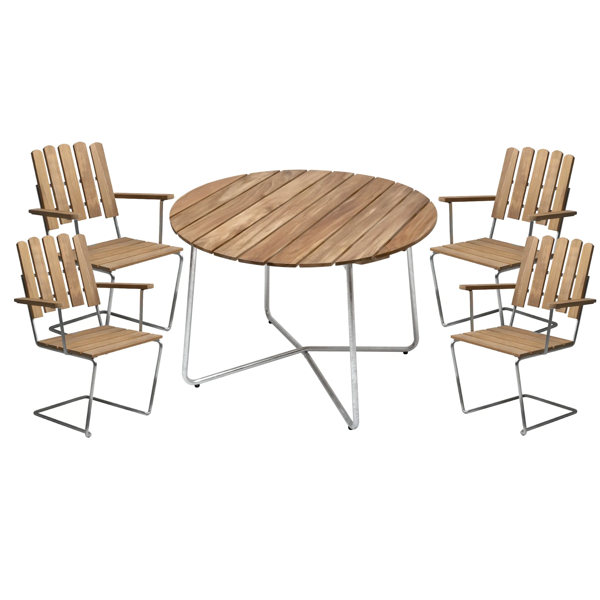Grythyttan Essgruppe ø100 cm - Teak,  Grythyttan Stålmöbler