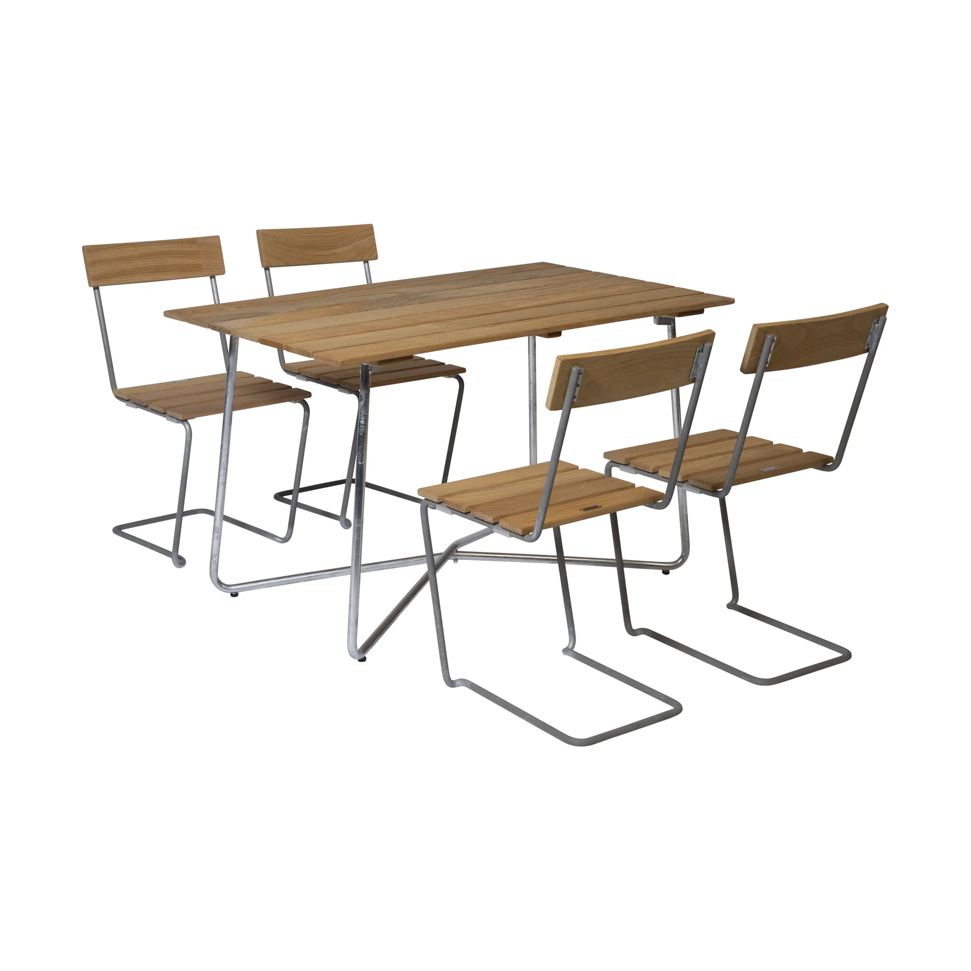 Grythyttan Esstisch-Set B25A + 4 Stk. Stuhl 1 geölte Eiche,  Grythyttan Stålmöbler