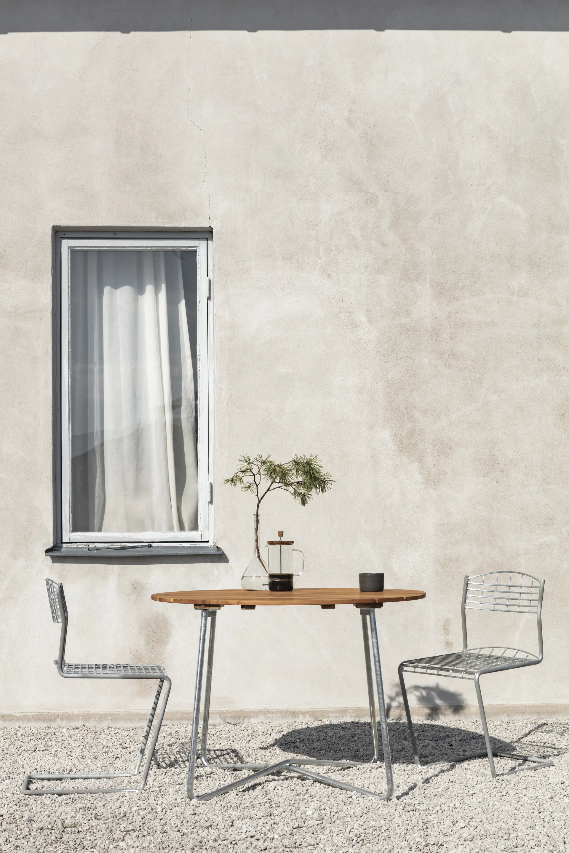 High Tech Stuhl, Warmverzinkt Grythyttan Stålmöbler