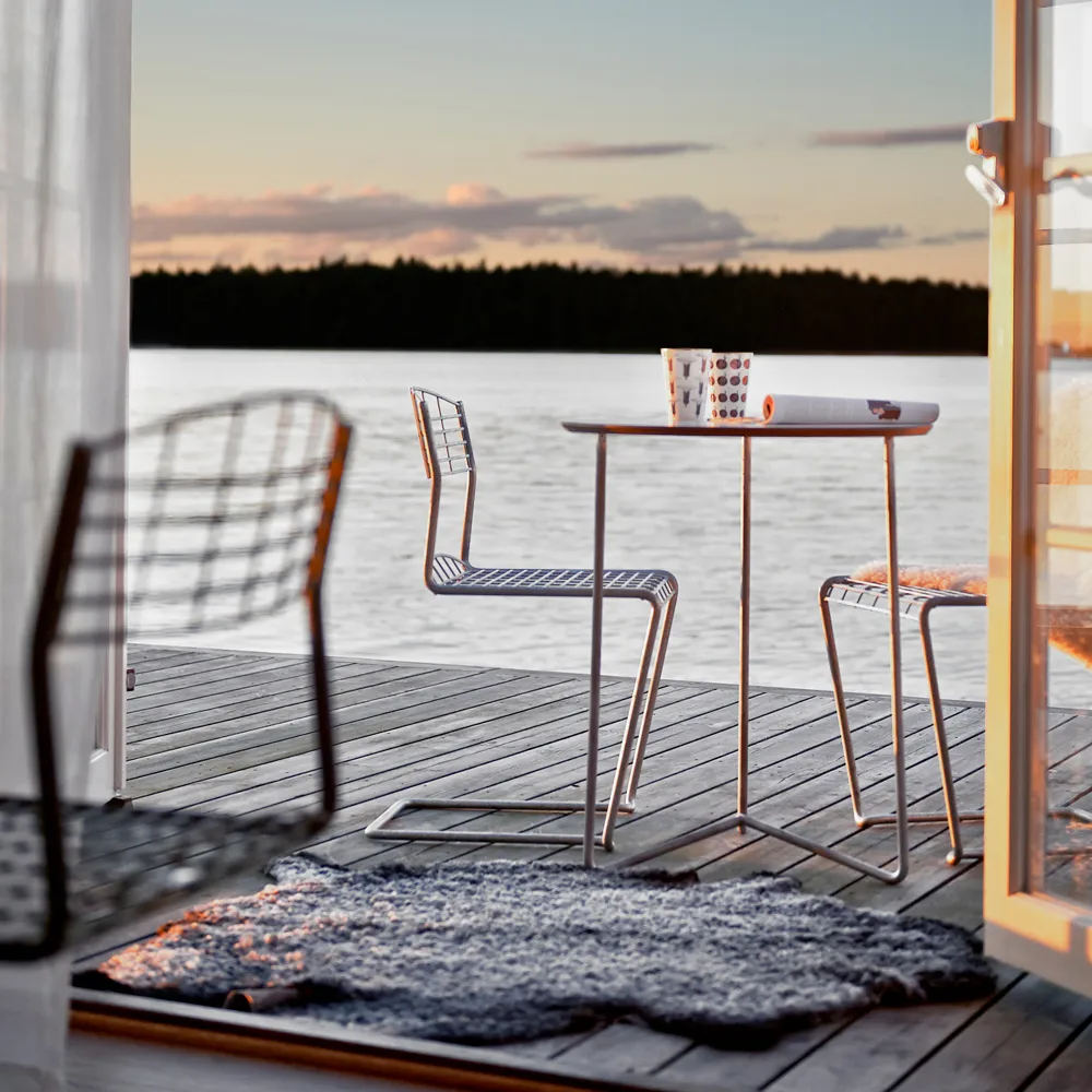 High Tech Stuhl, Warmverzinkt Grythyttan Stålmöbler