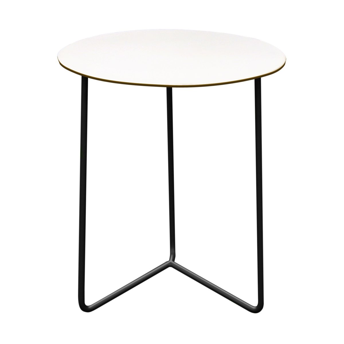 Grythyttan Stålmöbler High Tech Tisch ø60 cm Weiß Kompaktlaminat-Schwarz