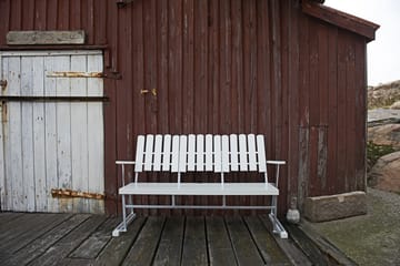 Sofa 6 - Eiche weiß lackiert, warmverzinkt - Grythyttan Stålmöbler