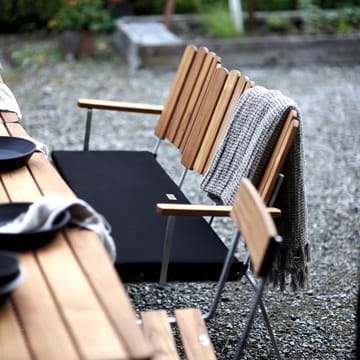 Sofa 6 Kissen - Sunbrella schwarz - Grythyttan Stålmöbler