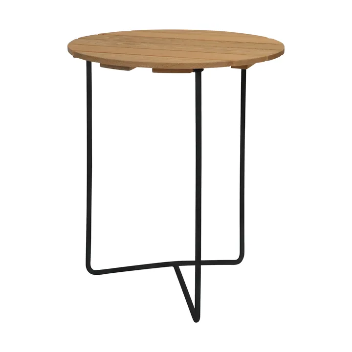 Table 6B Tisch - Geölte Eiche-Schwarz, Ø60 cm - Grythyttan Stålmöbler