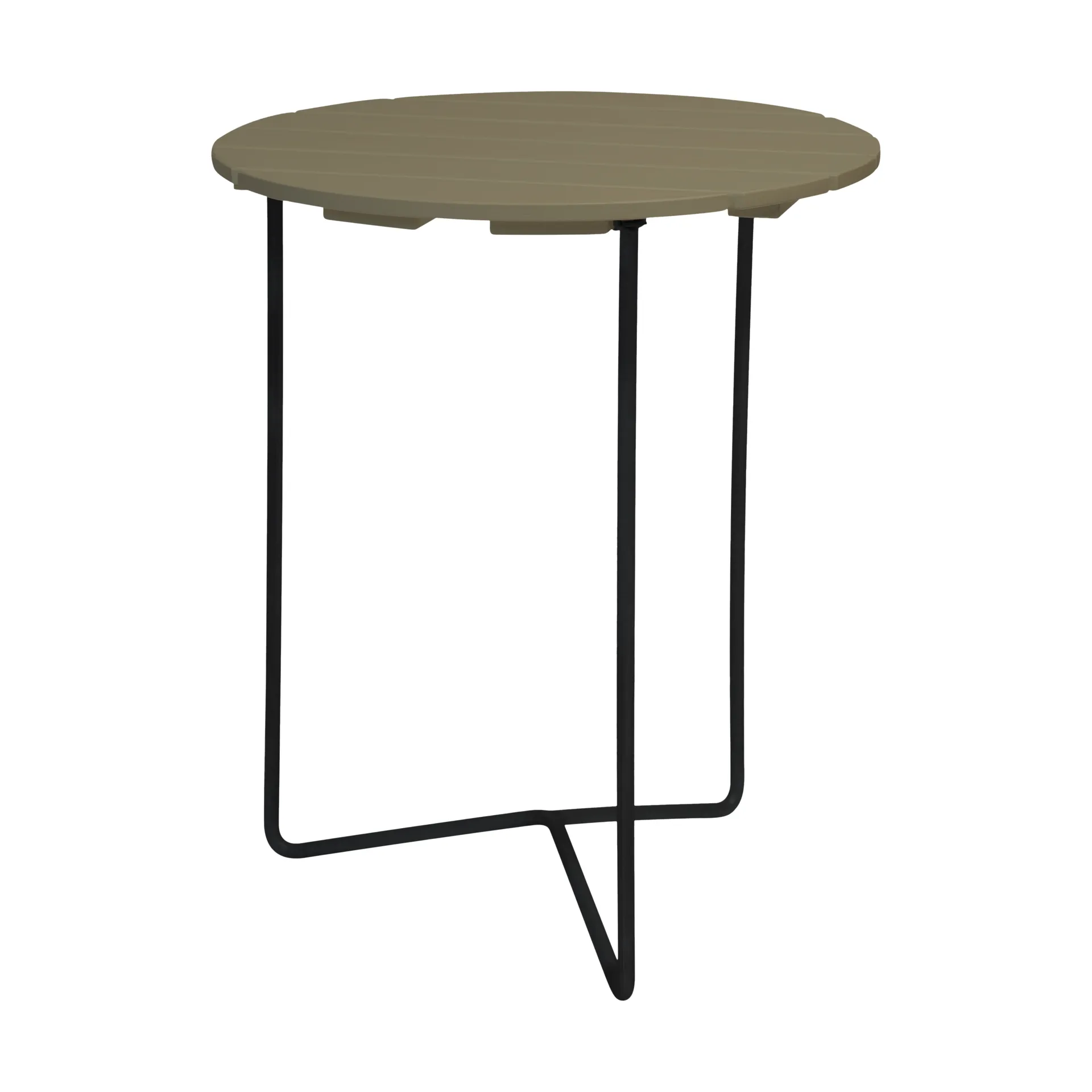 Table 6B Tisch, Hellgrün Eiche-Schwarz, Ø60 cm Grythyttan Stålmöbler