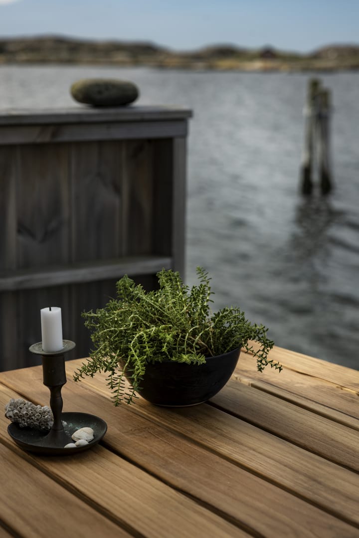 Table B31 Esstisch 230 cm, Teak unbehandelt- Beine verzinkt Grythyttan Stålmöbler