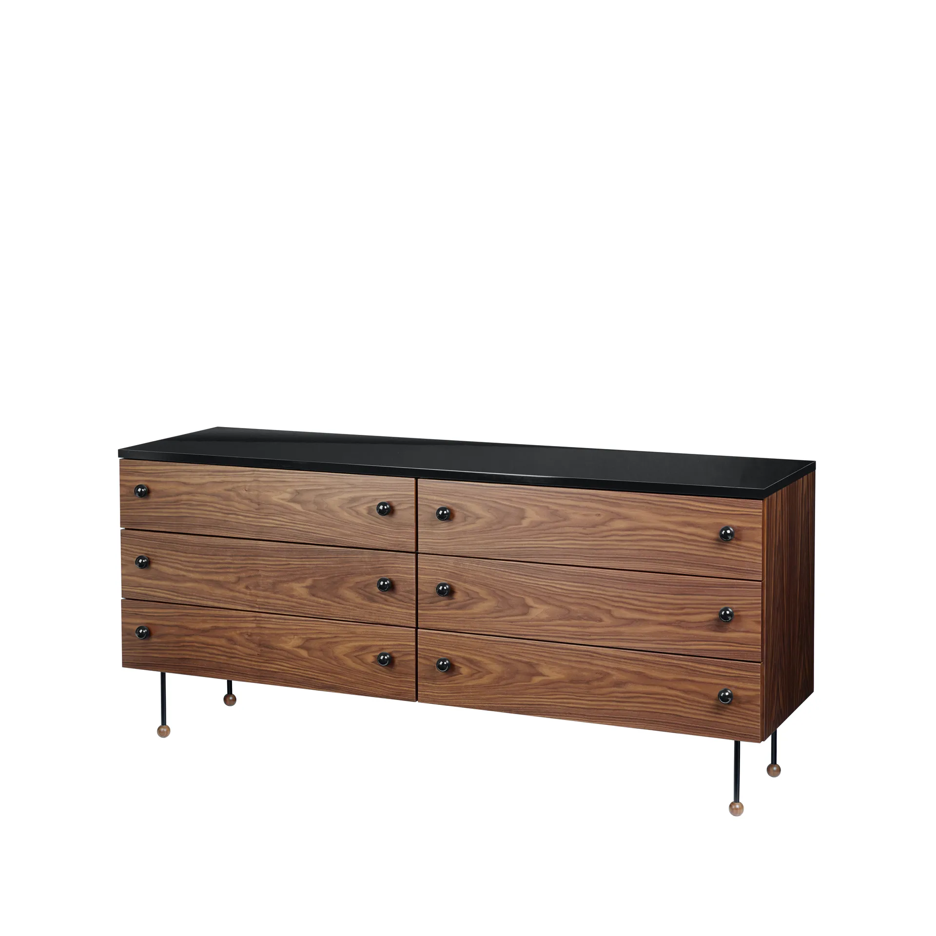 62 Dresser Kommode, American walnut, 6 Schubladen GUBI