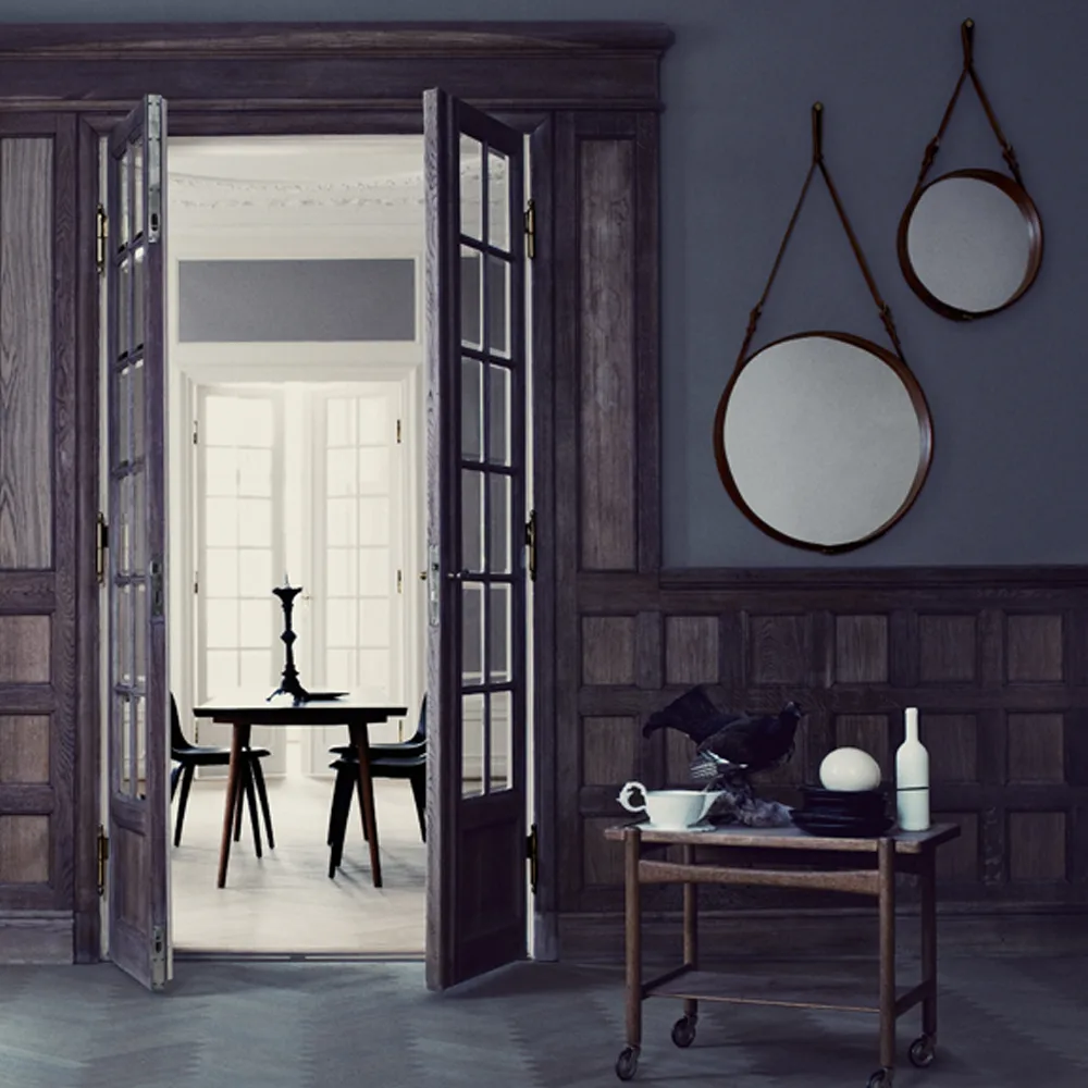 Adnet Runder Spiegel, Brown, large GUBI